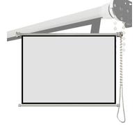 IMUNKT Manual Pull Down Projector Screen 40" 50" 60" 16:9 4:3 Roll Retractable Movie Screen 4K HD Ceiling Wall Mount Projection Screen(4:3,50")