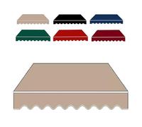 IMUNKT Patio Awning Fabric Replacement Retractable Sun Shade Awning Cover 6.5ft 8ft 10ft 13ft 16ft 20ft Waterproof Sunshade Shelter (Fabric Only)(Khaki,23x13ft/700x400cm)