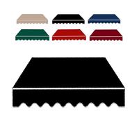 IMUNKT Patio Awning Fabric Replacement Retractable Sun Shade Awning Cover 6.5ft 8ft 10ft 13ft 16ft 20ft Waterproof Sunshade Shelter (Fabric Only)(Black,6.5x5ft/200x150cm)
