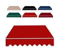 IMUNKT Patio Awning Fabric Replacement Retractable Sun Shade Awning Cover 6.5ft 8ft 10ft 13ft 16ft 20ft Waterproof Sunshade Shelter (Fabric Only)(Red,10x6.5ft/300x200cm)