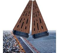 IMUNKT Patio Drain Grate 2" 3" 4" Wide Trench Drain Kit, Deck/Yard Drainage Channel System Wood Grain Finish, Jointable Shower Floor Drain(2pack,50x7.5x4cm(20x3x1.6"))