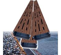 IMUNKT Patio Drain Grate 2" 3" 4" Wide Trench Drain Kit, Deck/Yard Drainage Channel System Wood Grain Finish, Jointable Shower Floor Drain(3pack,50x7.5x4cm(20x3x1.6"))