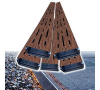 IMUNKT Patio Drain Grate 2" 3" 4" Wide Trench Drain Kit, Deck/Yard Drainage Channel System Wood Grain Finish, Jointable Shower Floor Drain(5pack,50x10x4cm(20x4x1.6"))