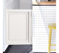 IMUNKT Single Swinging Doors For Kitchen 16 20 22 24 26 28 30 32 36in Cafe Saloon Door Panel Wood Swing Door Two-Way Open Western Door(White,85x90cm(33.5x35.4in))