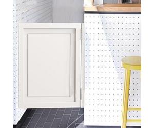 IMUNKT Single Swinging Doors For Kitchen 16 20 22 24 26 28 30 32 36in Cafe Saloon Door Panel Wood Swing Door Two-Way Open Western Door(White,85x90cm(33.5x35.4in))