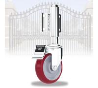 IMUNKT Spring Loaded Gate Caster 3" 4" 5" Heavy Duty Gate Wheel Caster For Wood Metal Fence Gate Shock-absorbing Gate Wheels No Noise With Brake(3in)