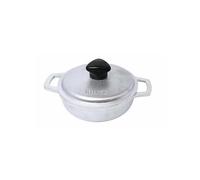 IMUSA 0.5Qt Mini Cast Aluminum Traditional Caldero Set with Lid,Silver