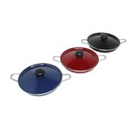 Imusa GAU-85726 6" Egg Pan Casserole with Lid and Bakelite Side Handle in Assorted Cookware, Aluminum, Colors May Vary