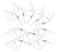 IMUSINICE 10 Sets Picture Rail Hooks and Wire Hanging Kit with Adjustable Stainless Steel Cable and Easy to Install Picture Hooks for Art Displays and Wall Arts