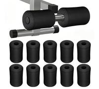 IMUSINICE 10pcs Black Exercise Sponge Pads Replacement for Gym Equipment, Easy to Clean Foam Roller Sleeves Compatible with Ab Training Machines for Effective Core Workouts