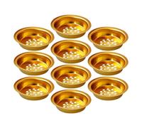 IMUSINICE 10pcs Incense Burner Accessories round Iron Screens Middle Eastern Style Charcoal Burner Parts Golden Decorative Piece for Office and Home Aromatherapy
