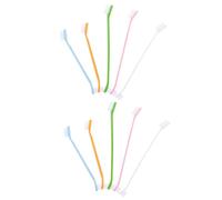 IMUSINICE 10pcs Pet Dog Toothbrush Set with Dual-Head Nylon Bristles for Comfortable Oral Cleaning, Simple Elegant Design Suitable for Puppy and Adult Dog Dental Care