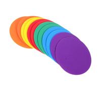 IMUSINICE 12pcs Flat Disc Marker Cones for Soccer Training, Lightweight Plastic round Spot Markers with Windproof Design, Suitable for Gym and Sports Games, Colourful Training Soccer