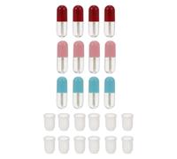 IMUSINICE 12pcs Mini Lip Gloss Tubes Refillable Empty Lip Balm Containers Capsule Shape Portable Travel Lipstick Bottles for Women and Random Color