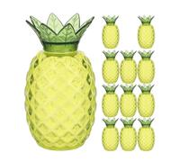 IMUSINICE 12pcs Reusable Pineapple-shaped Candy Storage Boxes Made of Sturdy Plastic Material, Not Easy to Break Or Deform, for Party Treats and Hawaii Snack Containers