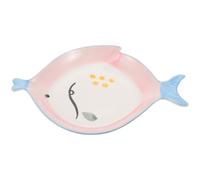 IMUSINICE 1pc Ceramic Bread Plate Fish Tray in Smooth Shiny Surface Safe Food-Grade Material Multipurpose Dessert Holder for Salads Pizza Fruit Platter and Self-Service Dining
