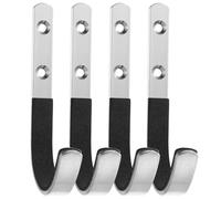 IMUSINICE 2 Pairs Metal Key Hook Stainless Steel Storage Hook with Felt Lining Heavy Duty Wall Mount Hanger Prevents Kinks and Tangles for Kitchen and Workshop