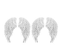 IMUSINICE 2 Pairs Metallic Wing Design Patch for Clothes DIY Decoration Sew-on Polyester Sequin Embroidered Applique Suitable for Crafts and Clothes Shop Accessories