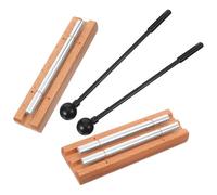 IMUSINICE 2 Sets Hand Chime Set Percussion Chimes Wooden and Metal Sound Therapy Tools with Mallet Resonating Echo Powerful Timbres for Yoga and Mindfulness Practices Adults Percussion