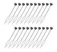 IMUSINICE 20pcs Heart-shaped Hair Beading Tool for Hair Styling Plastic Automatic Ponytail Beader Quick Loading Beads Accessory for Creating in Black