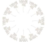 IMUSINICE 20pcs Wooden Letter Decorations for Mums Mothers Day Craft and Decor Beige Tree Material Can Be Painted Celebration Bedroom Ornament