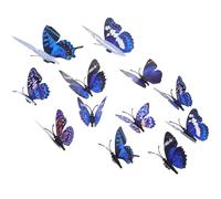 IMUSINICE 24pcs Assorted Colour Butterfly Wall Stickers with Vivid 3D Appearance, PVC Material, Easily Adhesive Wall Art Ornament for Home Decor on Smooth and Clean Surface