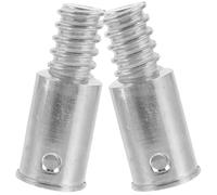 IMUSINICE 2pcs American Threaded Handle Tips Metal Connector for Broom and Mop Extension Poles, Threaded Tip Replacement Adapter for Telescopic Cleaning Tools