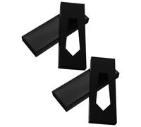 IMUSINICE 2pcs Black Paper Tie Storage Boxes with Lid and Window, Necktie and Bow Tie Organization Solution Preventing Bending or Crushing, Gift Packing Box for Special Events and Traveling