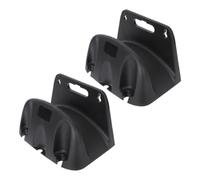 IMUSINICE 2pcs Black Pp Hose Pipe Holder for Wall Mounting Easy Installation Garden Hose Bracket for Outdoor Use Mountable on Fence for Watering Plants