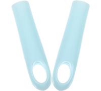IMUSINICE 2pcs Broom Handle Grip Replacement End Caps for Dustpan and Sweeping Broom, 19mm Plastic Rod Sleeves in Lake Blue for Household Cleaning Tools