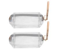 IMUSINICE 2pcs Glitter Portable Makeup Bags with Handle Design and Splash-Proof PVC Material, Personal Care Bags for Travel and Outdoor Use