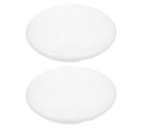 IMUSINICE 2pcs Round LED Ceiling Light Shades Replacement with Twistlock Design, PVC Material, Easy to Clean, Suitable for Bathroom and Kitchen, White Lamp Shade Covers for Ceiling Fan