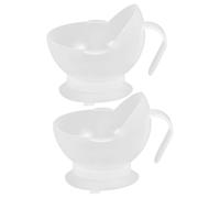 IMUSINICE 2pcs Silicone Dining Bowls with Suction Cup Base for Seniors and Disabled People, Easy to Clean Elderly Eating Bowls Suitable for Senior Dining and Anti-Spill Use