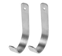 IMUSINICE 2pcs Stainless Steel Life Ring Support Brackets 3" Opening, Quick-release Design for Marine Emergencies and Pool Areas, Sturdy Metal Storage Hooks for Organised Equipment Placement