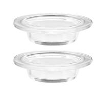 IMUSINICE 2pcs Wax Warmer Replacement Dish - Replacement Wax Heating Tray - 4.7in Glass Aromatherapy Tray Candle Heating Bowl for Electric Lamps Oil and Tart