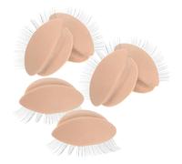 IMUSINICE 3 Pairs Removable Realistic Silicone Eyelids with Eyelash for Lash Extension Practice on Mannequin Head, Fine Texture Replacement Eyelids for Eyelash Extension Training