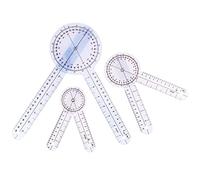 IMUSINICE 3 Pcs Plastic Protractor Ruler Set Scale 360 Degree Measuring Tool for Ulna and Finger, Easy to Use Measuring Ruler for Doctors Random Color