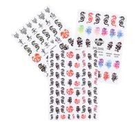 IMUSINICE 3 Sheets Adhesive Nail Sticker Dragon Chinese Character Design Paper Material Shining Effect Nail Decoration for Fingernails and Toenails