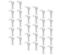 IMUSINICE 30pcs White Picture Rail Hooks Heavy Duty Zinc Alloy Hooks for Hanging Pictures with Rust Resistance and High Toughness, for Art Gallery Display Kit and Framed Work