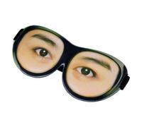 IMUSINICE 3D Funny Glasses Eye Printing Sleeping Mask with Adjustable Size and Washable Design, Soft Dacron and Milk Fiber Material for Travel and Trip Use, Comfortable and Detail