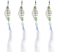 IMUSINICE 4 Pcs Fishing Cast Net Trap Netting Nylon Fishing Net Portable Unique Design for Freshwater