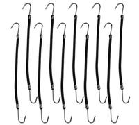 IMUSINICE 40 Pcs Black Elastic Ponytail Hooks Hair Bands with Polyester and Rubber Material Smooth Hair Wrap and Unwrap without Pulling and Braids