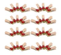 IMUSINICE 40pcs Mini Ladybug Wooden Clothespins Portable Rustic Craft Clips for Creative Projects and Photo Hanging Adorable Ladybird Design