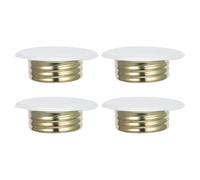 IMUSINICE 4Pcs Fire Sprinkler Head Protectors Knobstyle Design White Galvanized Metal Iron Dust Shield Fire Protection Concealing Sprinkler Heads for Commercial and Residential Buildings