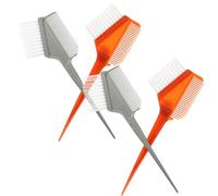 IMUSINICE 4pcs Hair Dye Applicator Double-sided Design Hair Tint Brush with Bristles and Comb Plastic Fiber Multifunctional Easy to Grip for Professional Styling