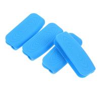 IMUSINICE 4pcs Silicone Anti-scalding Handle Protectors Lightweight Heat-Resistant Frying Pan Handle Covers Blue Kitchen Tools for Restaurant Use