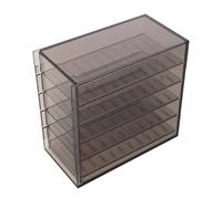 IMUSINICE 5-tier Lash Extension Organizer Box, Black Acrylic Eyelash Tool Case, False Eyelashes Storage Tray for Home and Salon Makeup Accessories