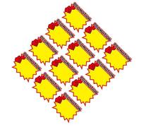 IMUSINICE 50pcs Price Tags Tags Commodity Price Signs Yellow Paper Material for Market and School Carnivals