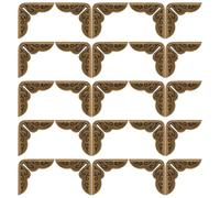 IMUSINICE 50pcs Vintage Iron Book Corner Protectors with Elegant Antique Style, Sturdy Notepad and Scrapbooking Corner Guards for Cardmaking and DIY Crafts Decoration