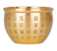 IMUSINICE 5cm Pure Brass Treasure Bowl Feng Shui Wealth Basin Creative Desktop Decoration Chinese Style Tabletop Adornment